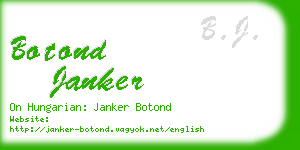 botond janker business card